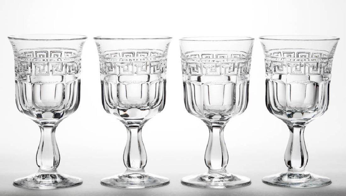 HEISEY NO. 433 / GRECIAN BORDER GOBLETS, LOT OF FOUR (1 of 1)