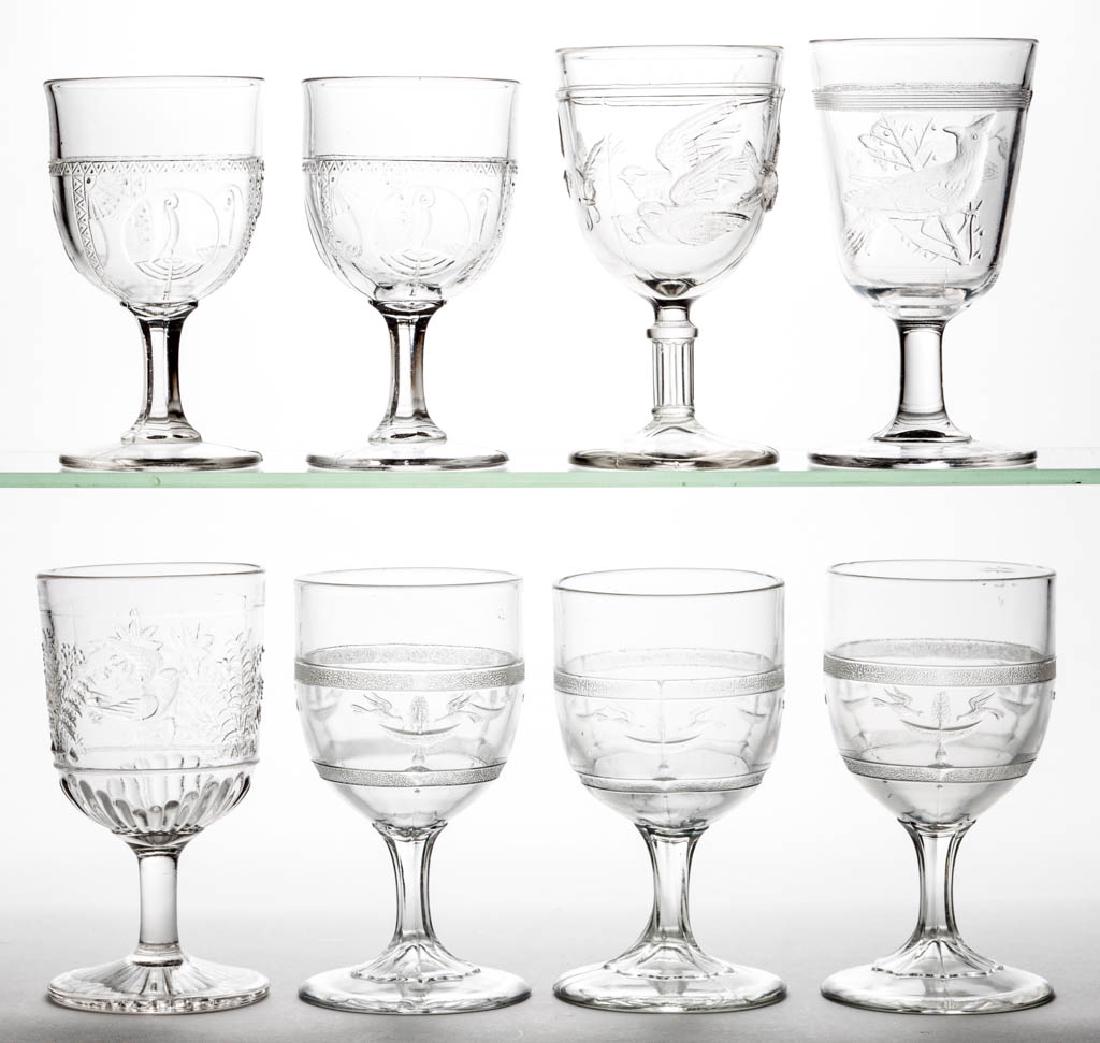 ASSORTED EAPG GOBLETS, LOT OF EIGHT (1 of 1)
