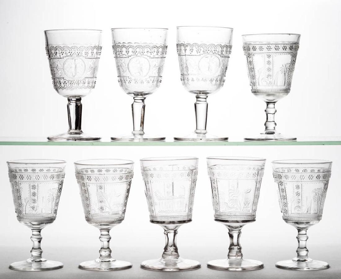 ASSORTED EAPG GOBLETS, LOT OF NINE (1 of 1)