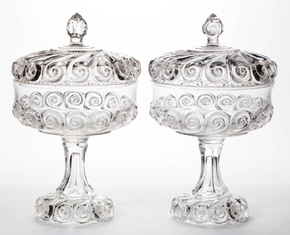 DUNCAN NO. 360 / SNAIL COVERED COMPOTES, LOT OF TWO (1 of 1)