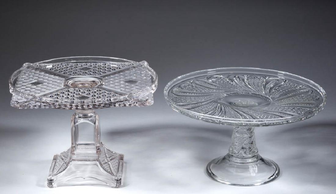 ASSORTED EAPG CAKE STANDS / SALVERS, LOT OF TWO (1 of 1)