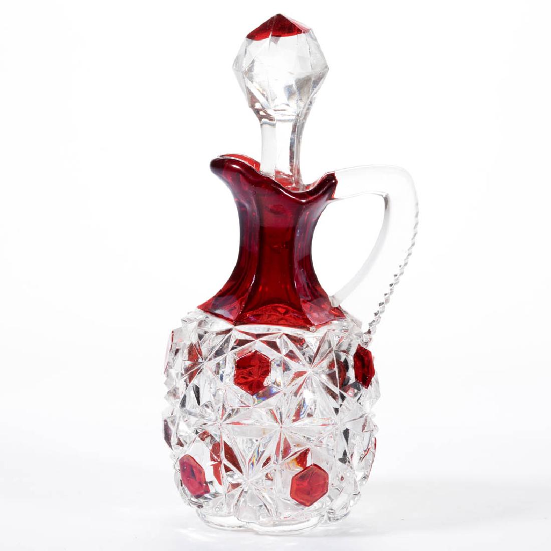 BIG BUTTON - RUBY-STAINED CRUET (1 of 1)