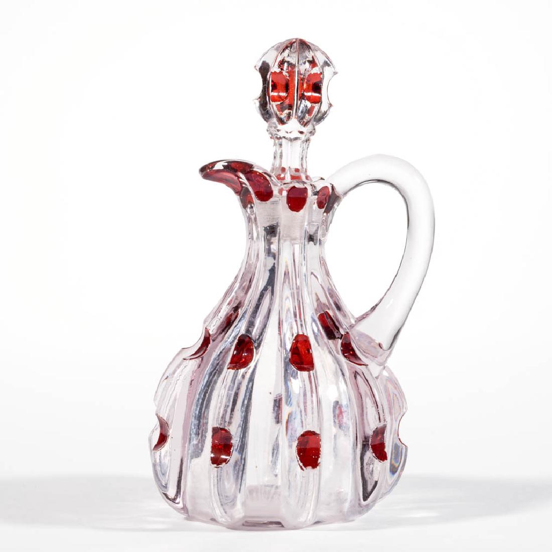 BROKEN COLUMN - RUBY-STAINED CRUET (1 of 1)