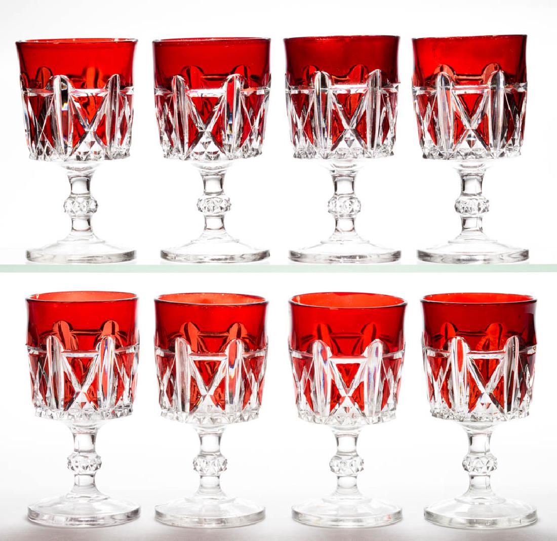 DOYLE NO. 76 / TRIPLE TRIANGLE - RUBY-STAINED GOBLETS, (1 of 1)