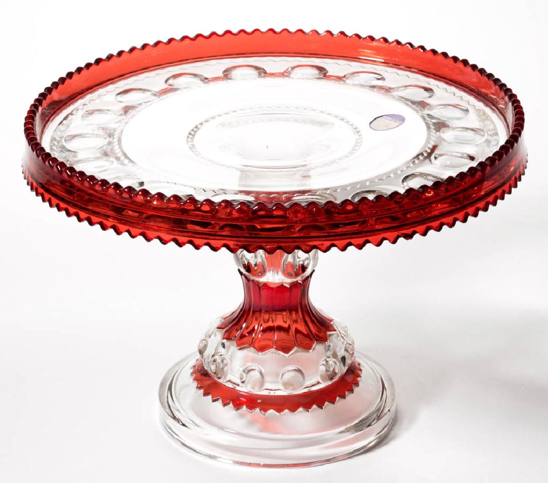 KING'S CROWN / EXCELSIOR (OMN) - RUBY-STAINED SALVER / (1 of 1)