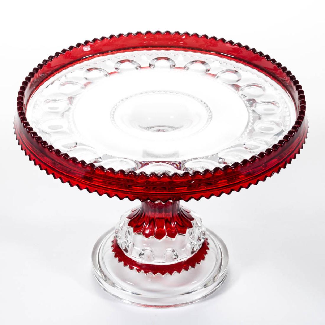 KING'S CROWN / EXCELSIOR (OMN) - RUBY-STAINED SALVER / (1 of 1)