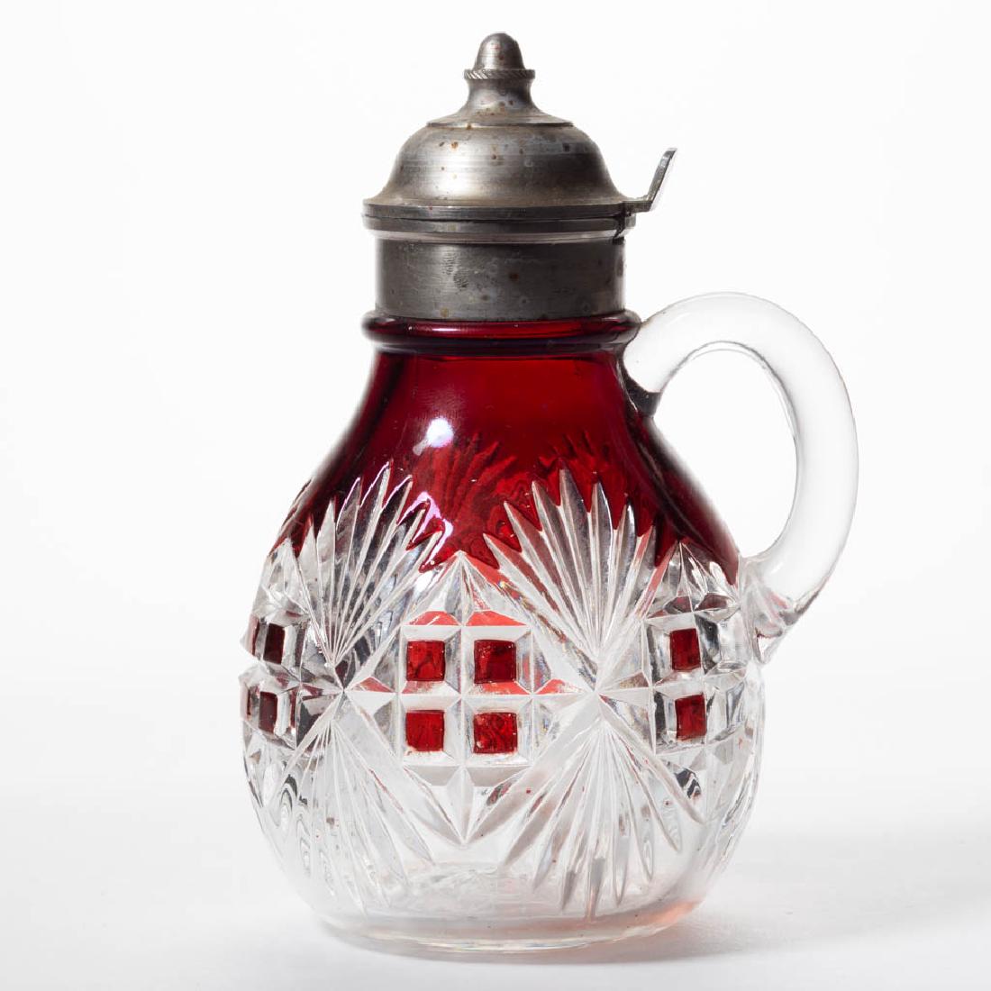MAJESTIC (OMN) - RUBY-STAINED SYRUP PITCHER (1 of 1)