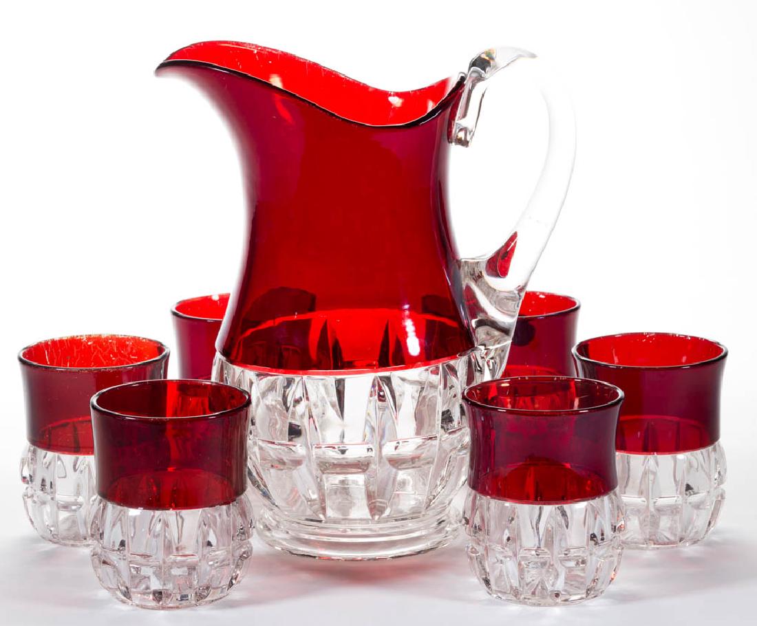 THOMPSON NO. 77 (OMN) / TRUNCATED CUBE - RUBY-STAINED (1 of 1)