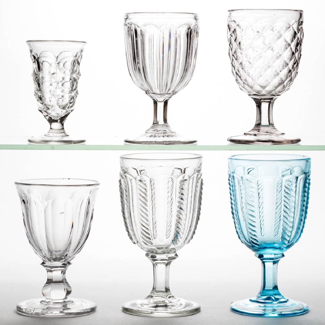 ASSORTED FLINT EAPG DRINKING ARTICLES, LOT OF SIX (1 of 1)