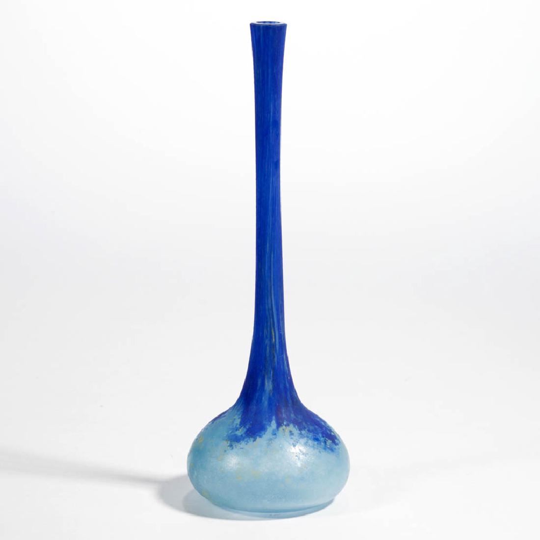 DAUM DIMINUTIVE ART GLASS BERLUZE VASE (1 of 2)