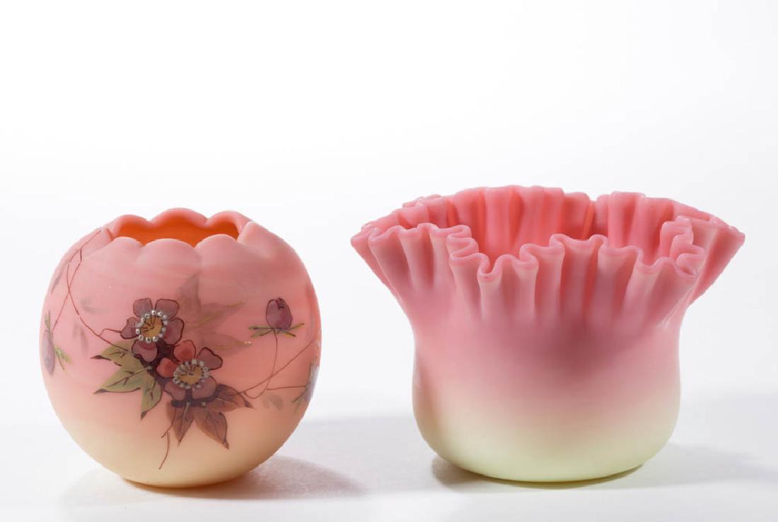 WEBB BURMESE ART GLASS ARTICLES, LOT OF TWO (1 of 1)