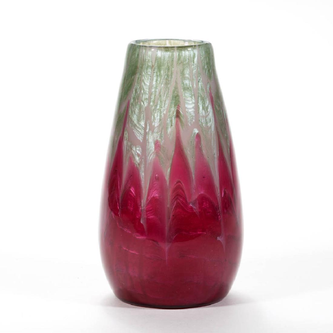LOETZ ATTRIBUTED ROSE TITANIA ART GLASS VASE (1 of 3)