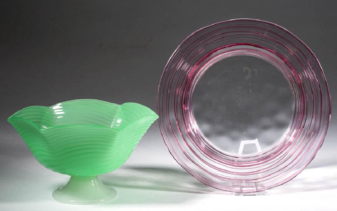 ASSORTED STEUBEN ART GLASS ARTICLES, LOT OF TWO (1 of 1)