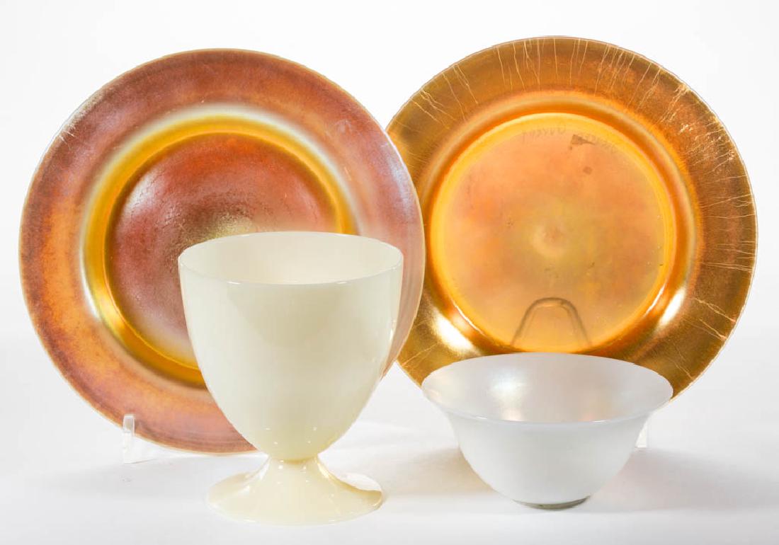 ASSORTED STEUBEN ART GLASS ARTICLES, LOT OF FOUR (1 of 1)