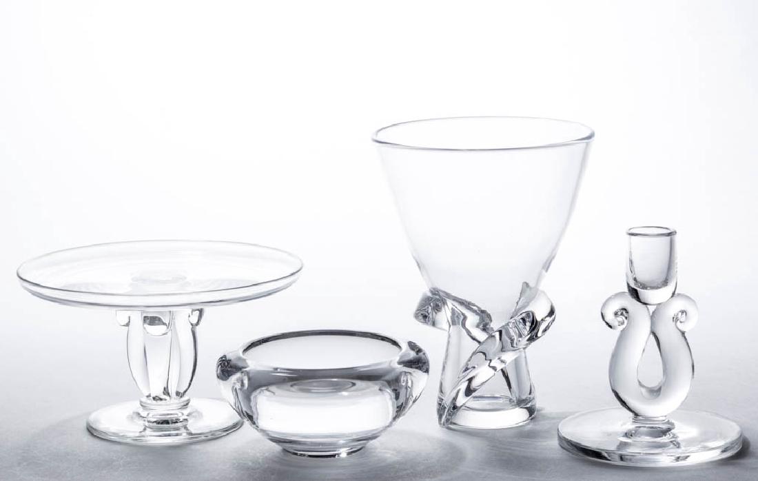 STEUBEN CRYSTAL ART GLASS ARTICLES, LOT OF FOUR (1 of 1)