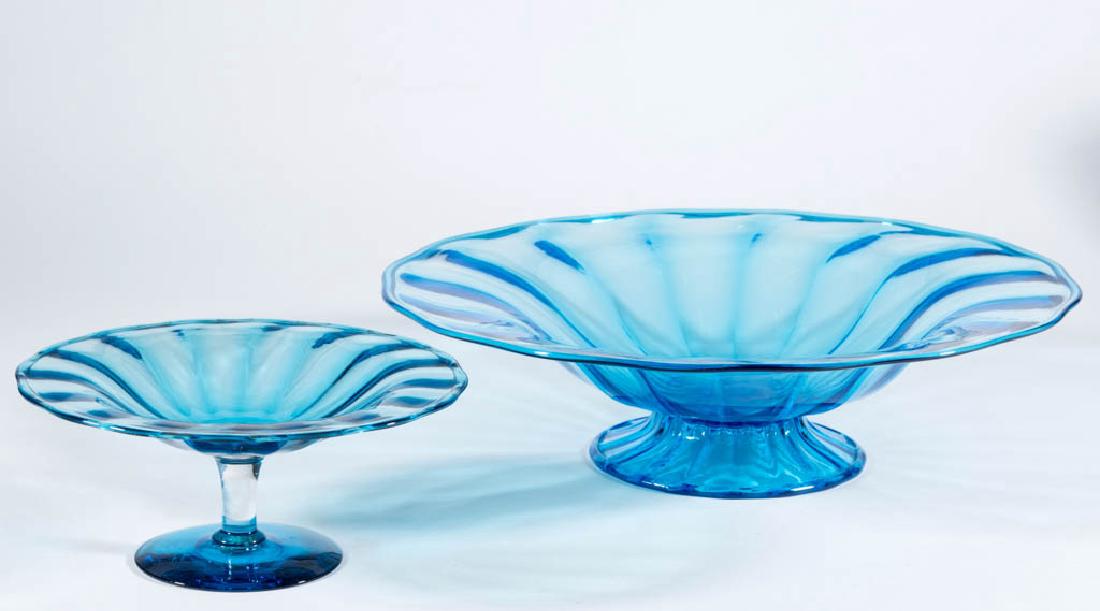 STEUBEN PANEL-OPTIC ART GLASS ARTICLES, LOT OF TWO (1 of 1)