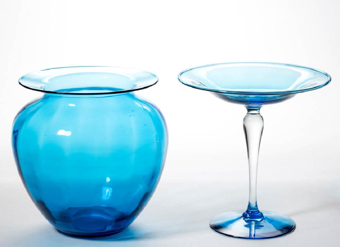 STEUBEN PANEL-OPTIC ART GLASS ARTICLES, LOT OF TWO (1 of 1)