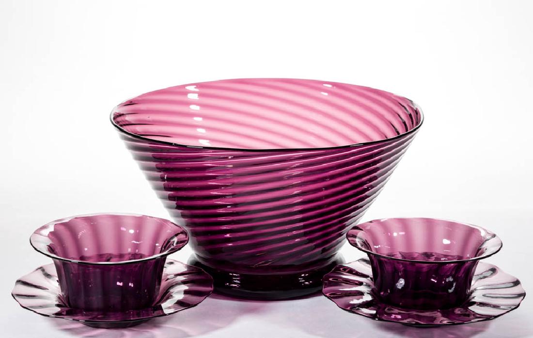 STEUBEN OPTIC ART GLASS ARTICLES, LOT OF FIVE (1 of 1)