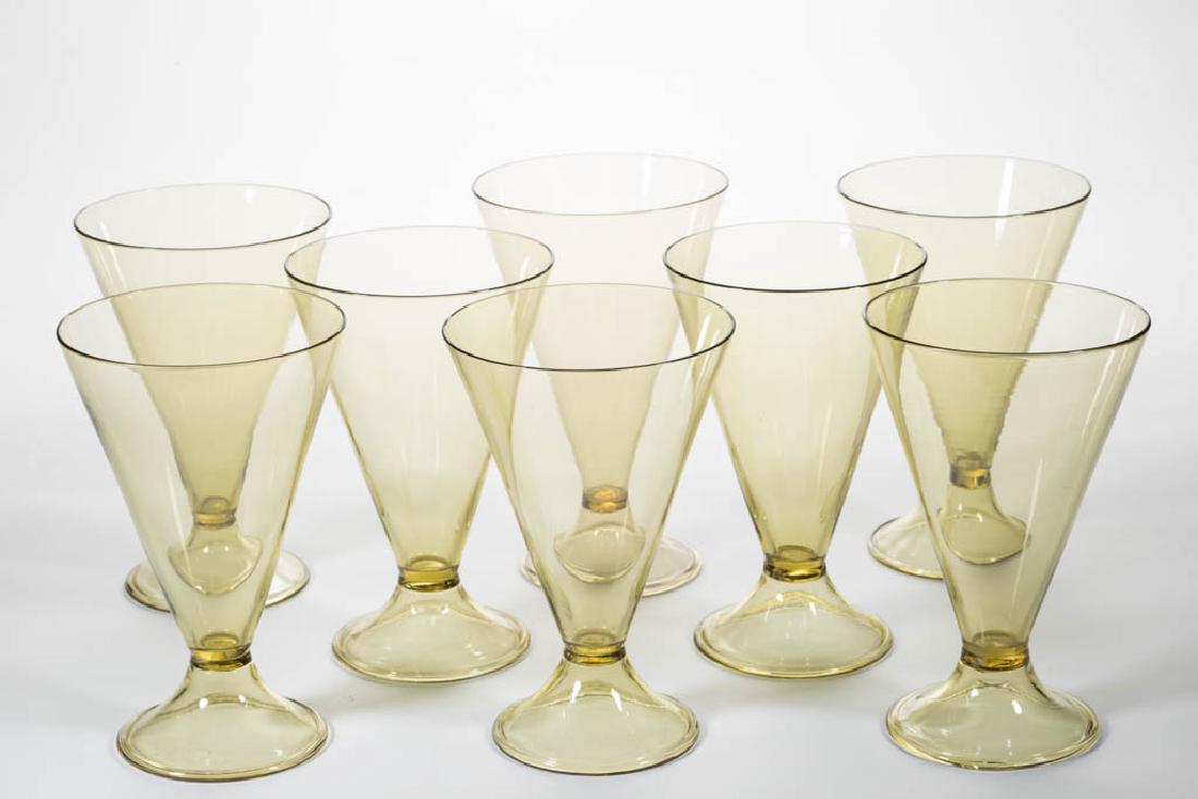 STEUBEN ART GLASS GOBLETS / FOOTED TUMBLERS, LOT OF (1 of 1)