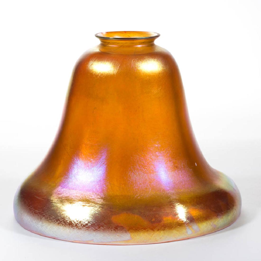 STEUBEN GOLD AURENE ART GLASS TORCHIERE SHADE (1 of 1)