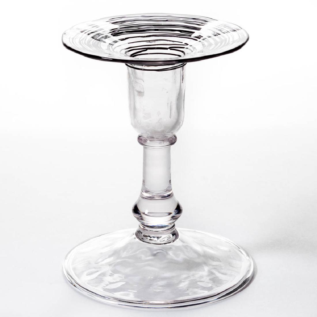 STEUBEN DIAMOND-OPTIC ART GLASS CANDLESTICK (1 of 1)