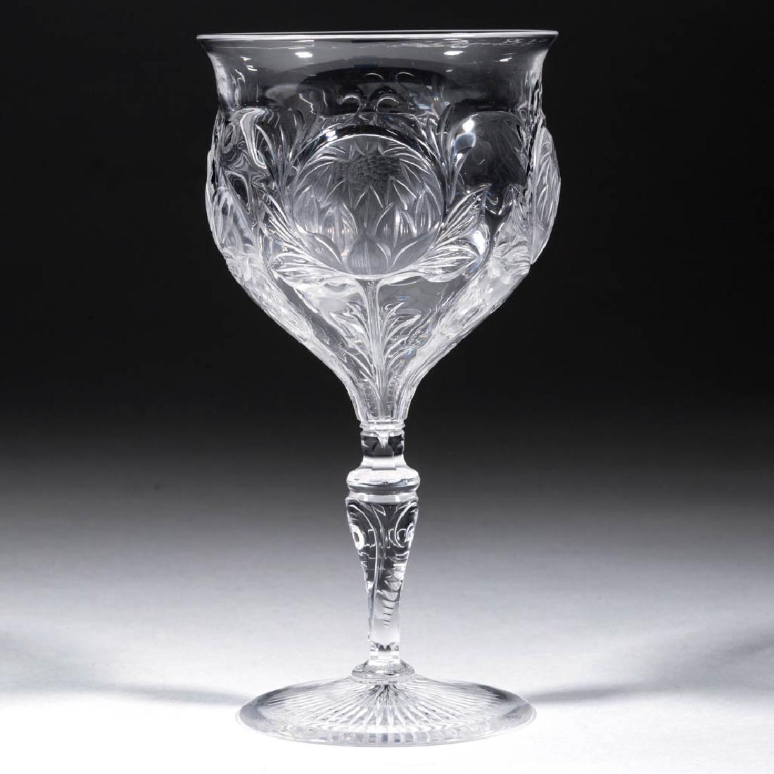 FINE CUT "ROCK CRYSTAL" / ART GLASS GOBLET (1 of 1)