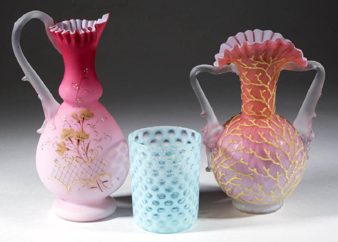 ASSORTED VICTORIAN GLASS ARTICLES, LOT OF THREE (1 of 1)