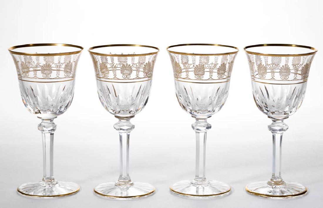 ST. LOUIS CUT GLASS GOBLETS, LOT OF FOUR (1 of 1)