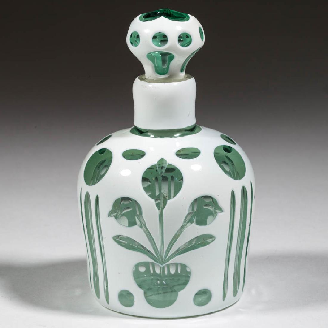 EUROPEAN CUT OVERLAY PERFUME BOTTLE (1 of 1)