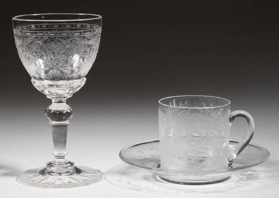 ASSORTED CUT AND ENGRAVED ARTICLES, LOT OF THREE (1 of 5)