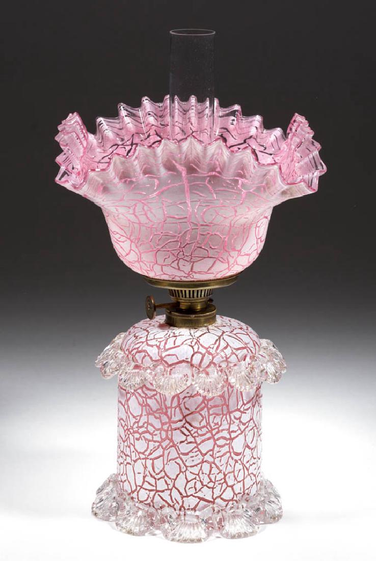 CRACKLE CASED ART GLASS MINIATURE LAMP (1 of 1)