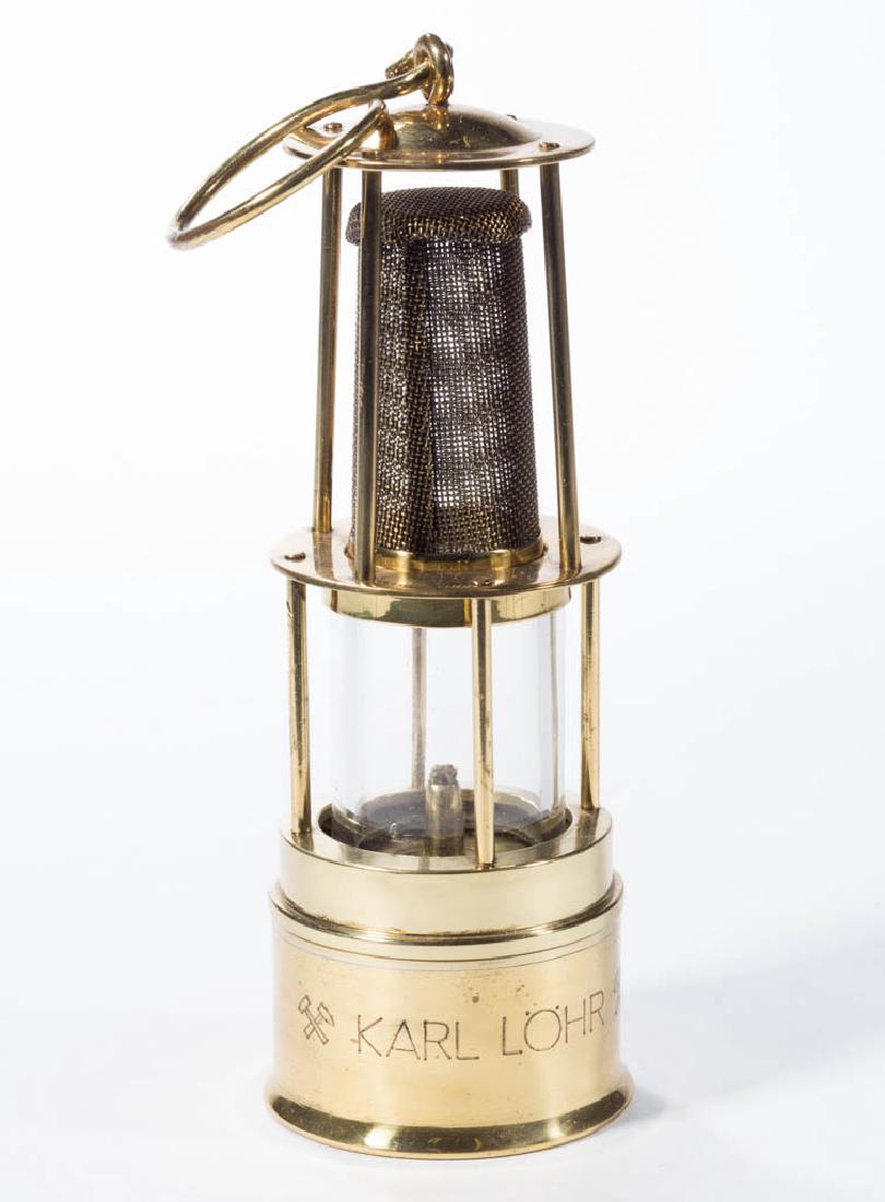 BRASS PRESENTATION MINIATURE MINER'S LAMP (1 of 1)