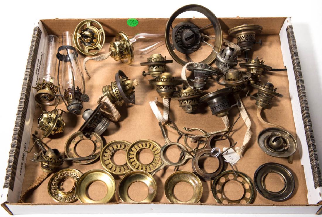 ASSORTED BRASS MINIATURE LAMP BURNERS, LOT OF 20 (1 of 1)