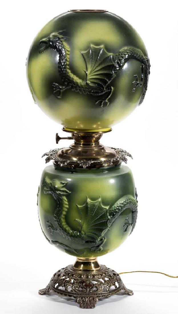 PITTSBURGH "DRAGON" PARLOR / GONE WITH THE WIND LAMP (1 of 1)