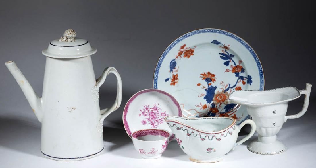 CHINESE EXPORT PORCELAIN ARTICLES, LOT OF FIVE (1 of 1)
