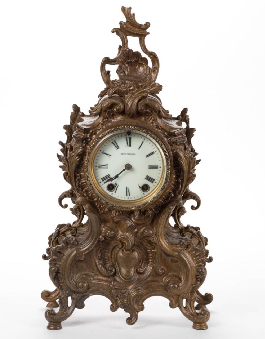 SETH THOMAS CAST-METAL SHELF CLOCK (1 of 3)