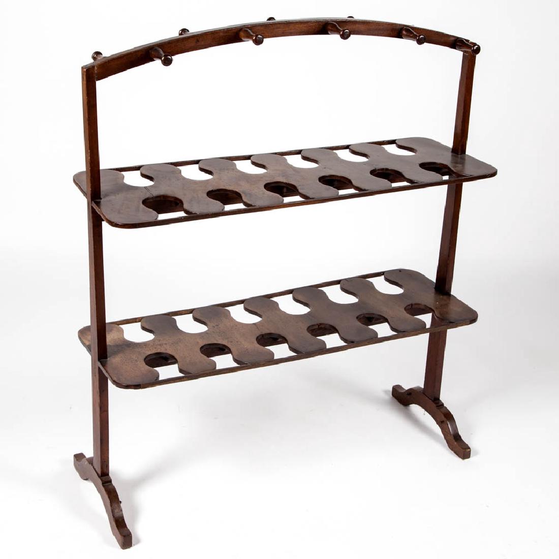 BRITISH MAHOGANY TWO-TIER PARASOL / UMBRELLA STAND (1 of 1)