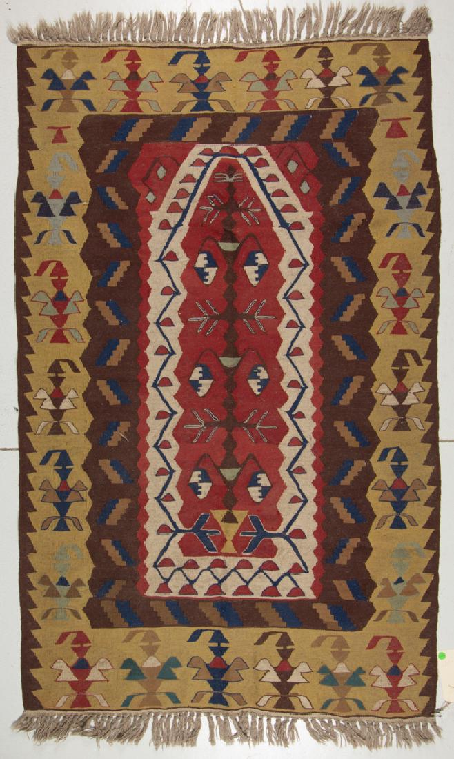 SEMI-ANTIQUE KILIM TREE OF LIFE PRAYER RUG (1 of 2)