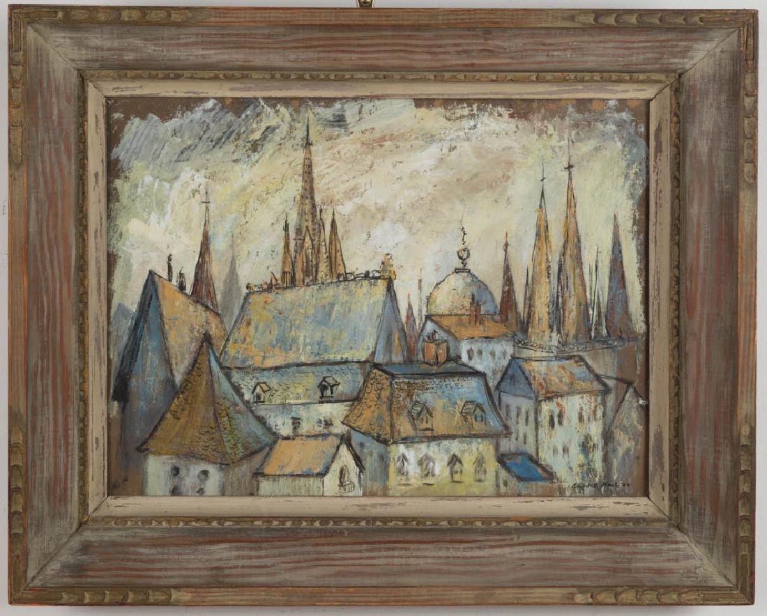 AMERICAN OR BRITISH SCHOOL (20TH CENTURY) CITYSCAPE (1 of 3)