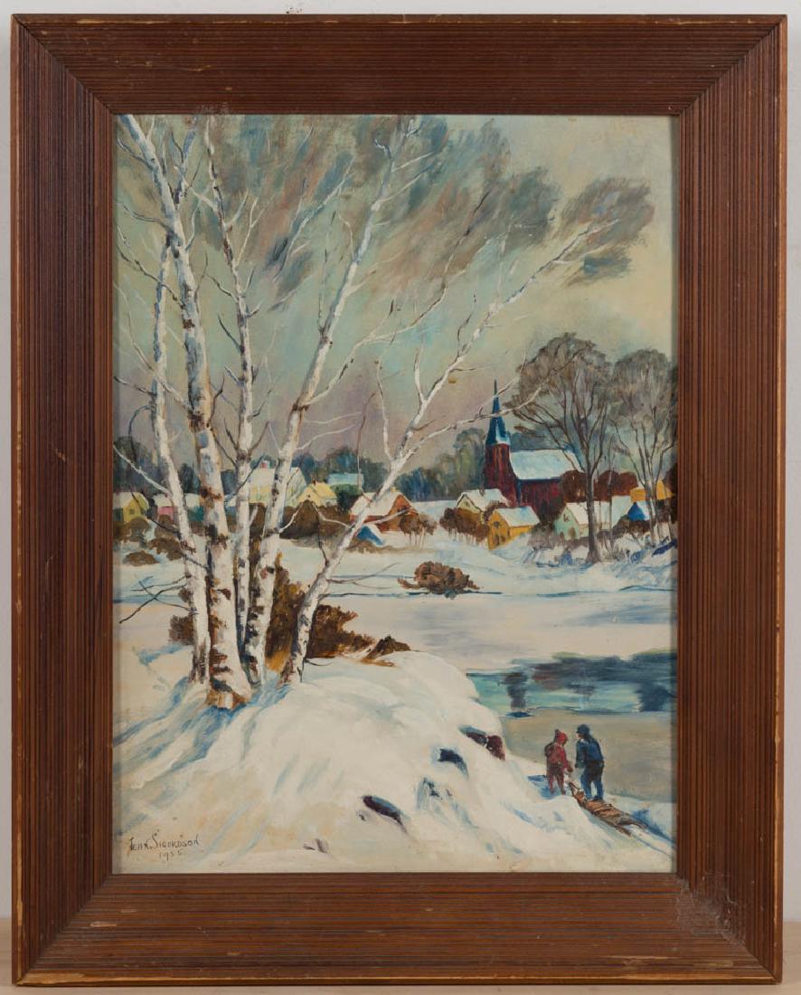 AMERICAN SCHOOL (20TH CENTURY) WINTER LANDSCAPE (1 of 3)