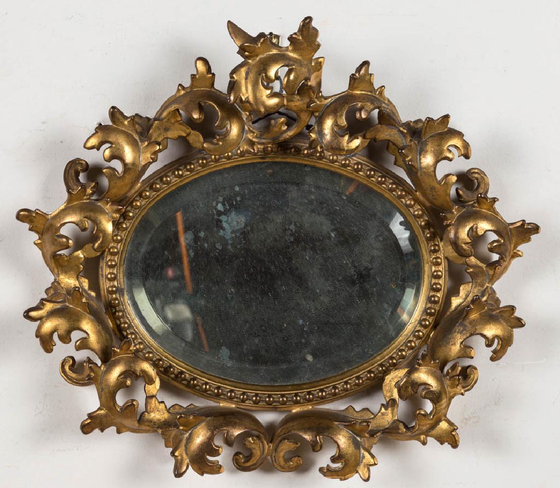 VICTORIAN CAST-METAL WALL MIRROR (1 of 1)