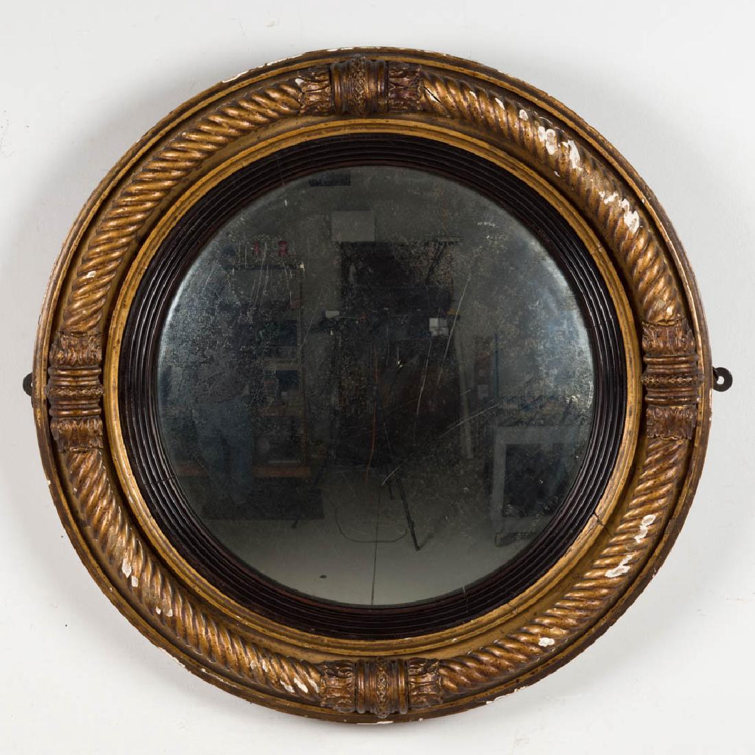 AMERICAN OR ENGLISH CLASSICAL BULLSEYE WALL MIRROR (1 of 1)