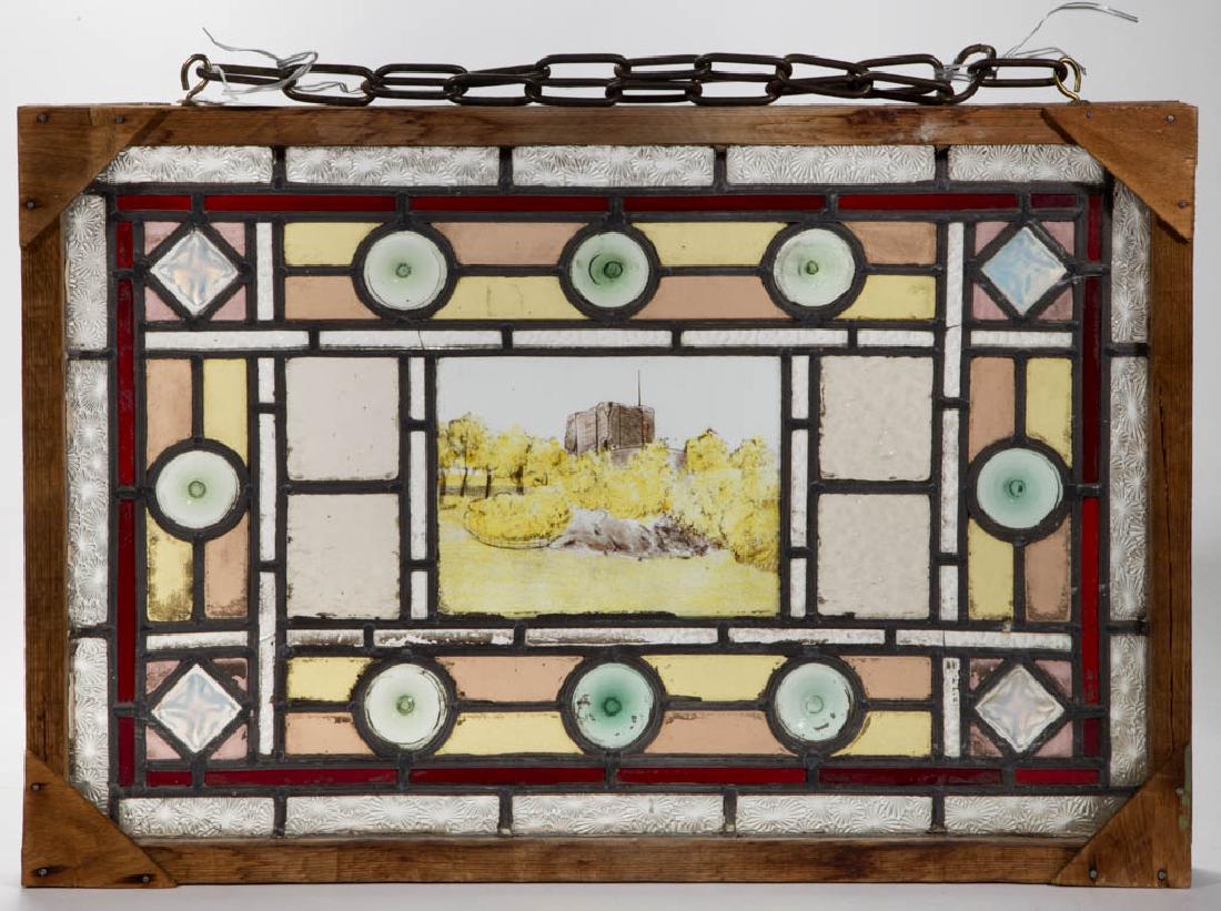 LEADED-AND STAINED-GLASS WINDOW (1 of 1)