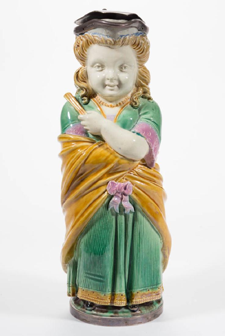 ENGLISH MINTON QUAKER MAJOLICA PITCHER (1 of 7)