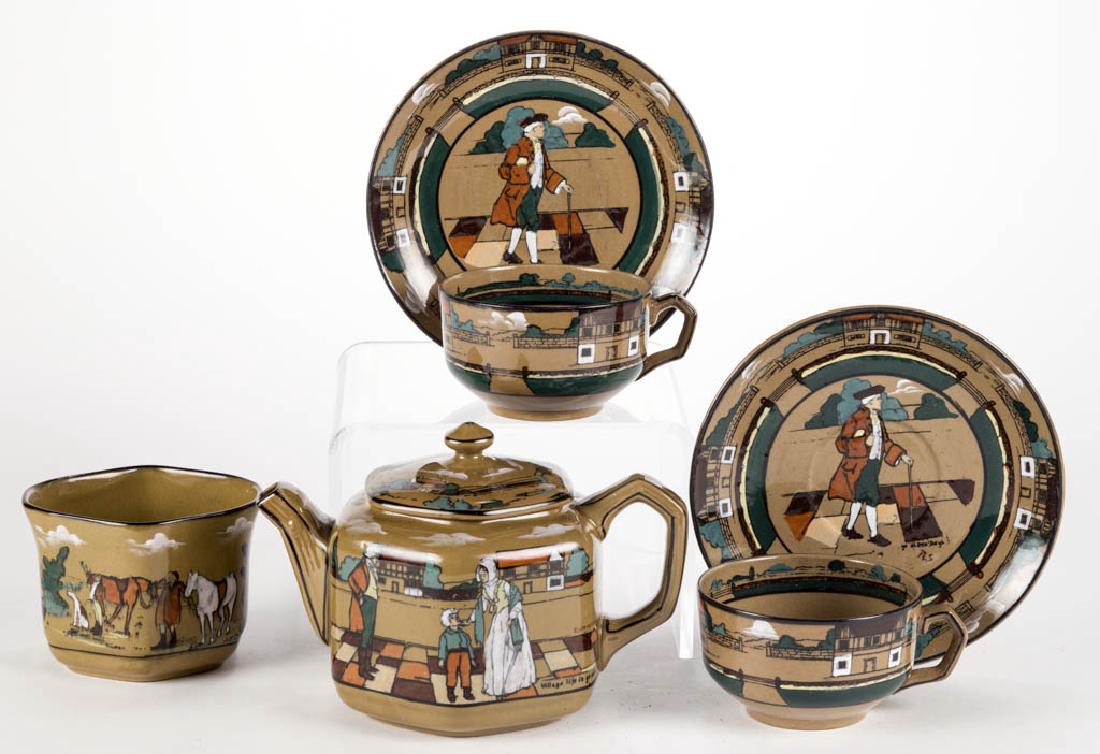 BUFFALO POTTERY DELDARE TEA ARTICLES, LOT OF FOUR (1 of 1)