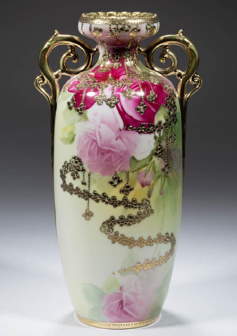 NIPPON PORCELAIN ROSE VASE (1 of 5)