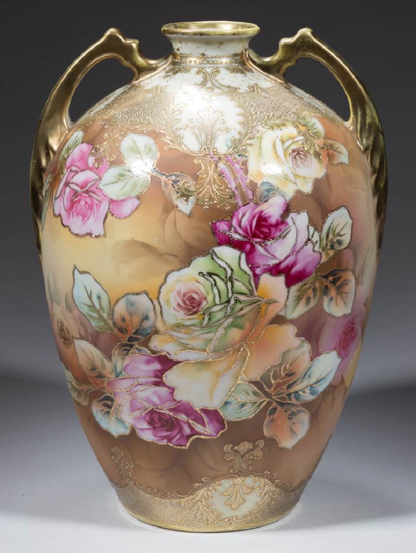 NIPPON PORCELAIN ROSE VASE (1 of 5)