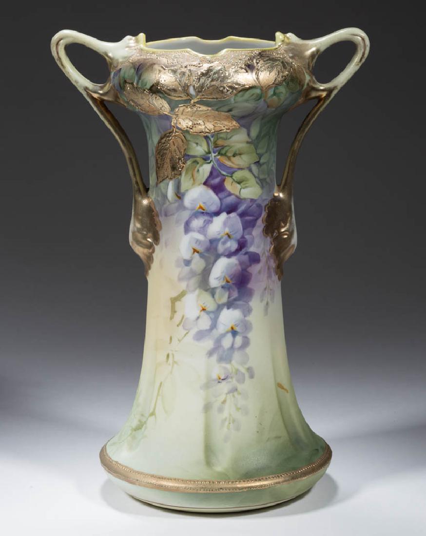 NIPPON PORCELAIN WISTERIA VASE (1 of 5)