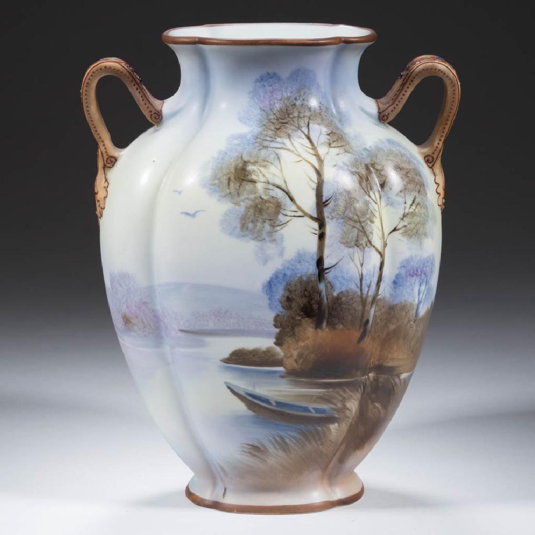 NIPPON PORCELAIN LANDSCAPE VASE (1 of 5)