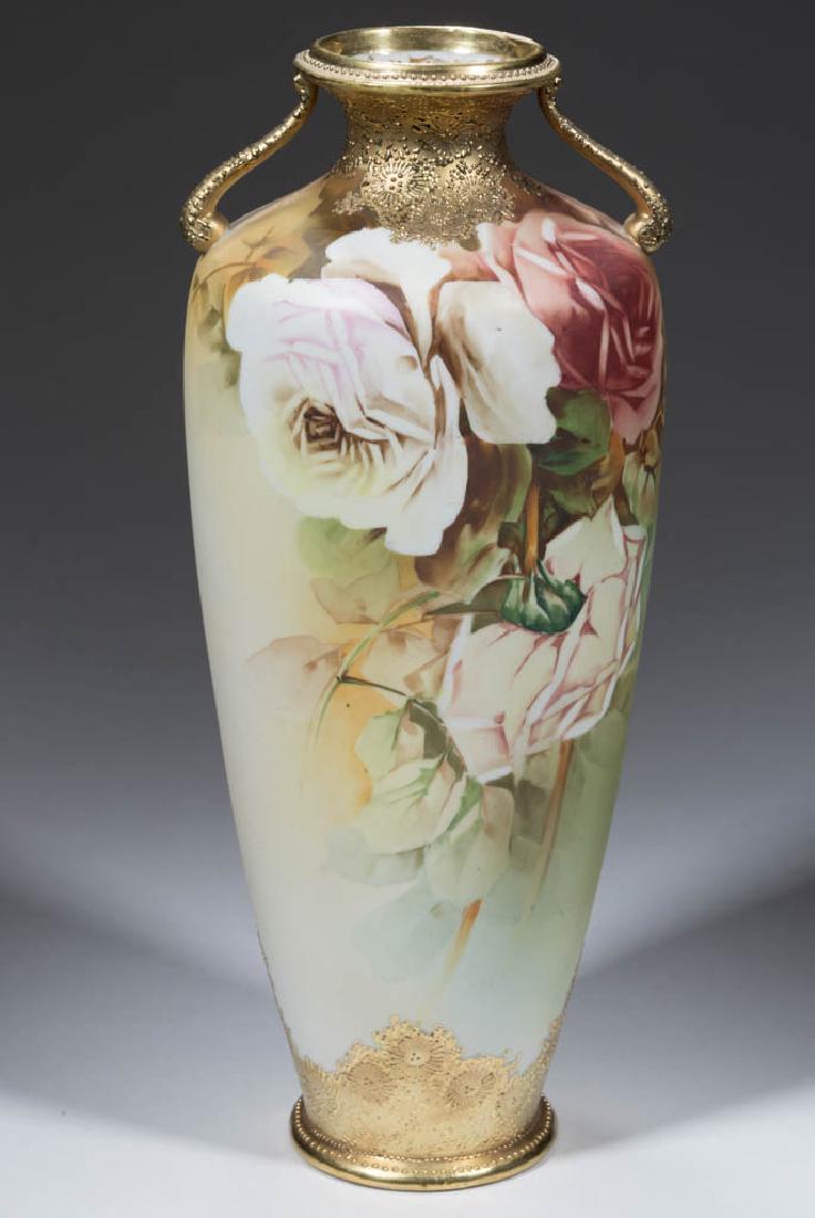 NIPPON PORCELAIN TEXAS ROSE VASE (1 of 6)